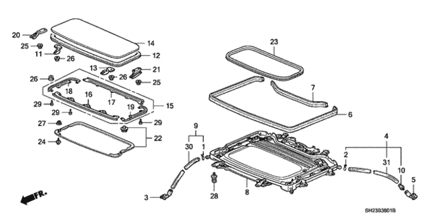 Sliding Roof (1) for 1991 Honda CRX #0