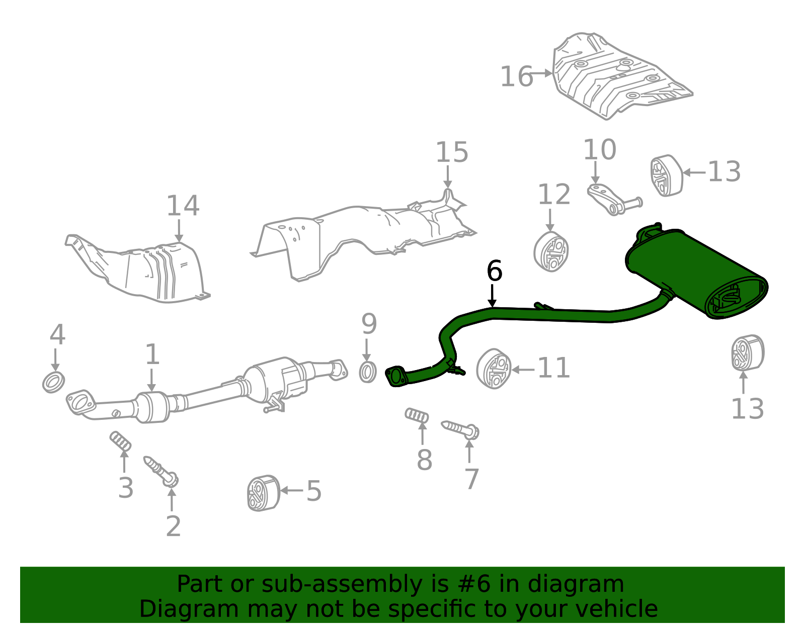 2019-2025 Toyota Corolla Muffler & Pipe 17430-24360 | OEM Parts Online