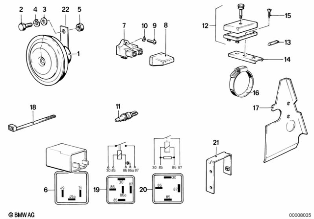 61332306791 - General Electrical System: Horn - 335Hz for BMW-Motorrad Image