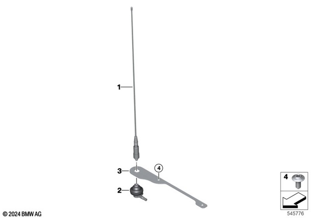 18518531936 - Audio, Navigation, Information Systems: Body Screw without Shoulder - M5X12-A2-70 for BMW-Motorrad Image