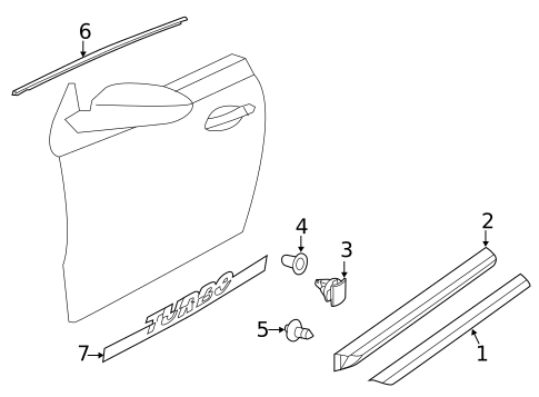 Exterior Trim - Door for 2015 Volkswagen Beetle #1
