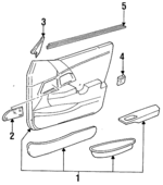 F44Y5423942ADB - Body: Door Trim Panel for Mercury: Sable Image