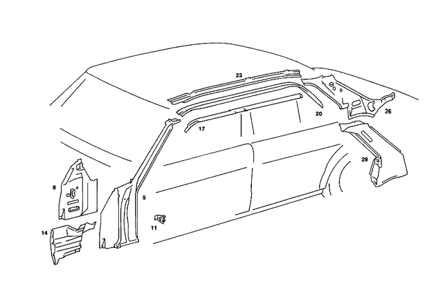 1236300510 - Side Panel: Pillar for Mercedes-Benz Image image