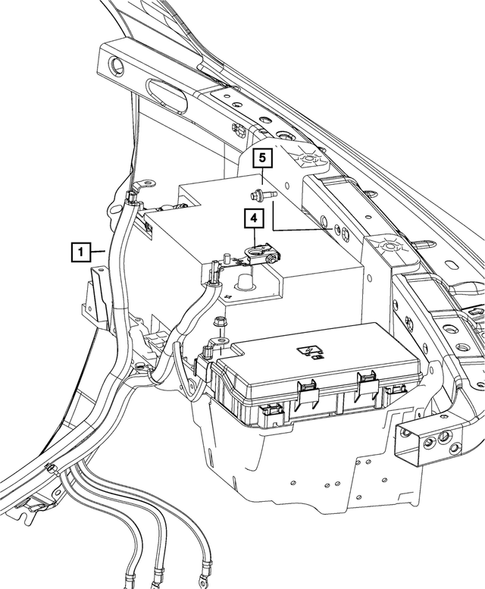 Battery, Battery Tray and Cables for 2016 Ram 2500 #1