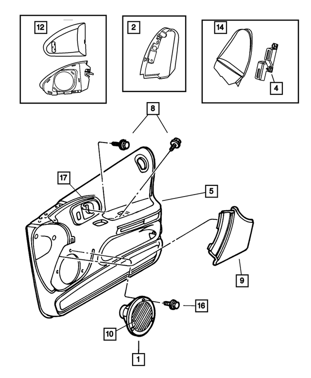 4787140AB - Doors and Related Parts: Front Door Speaker for Mopar Image