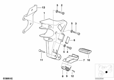 Footrests for 2006 BMW-Motorrad R 1100 GS #1