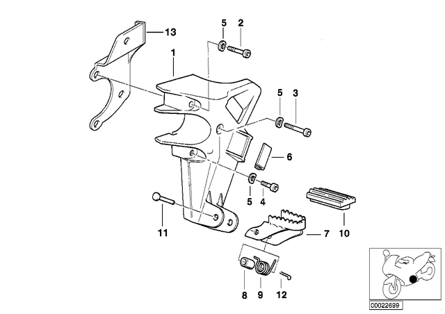 46712314246 - : Footpeg Plate Right       for BMW-Motorrad Image
