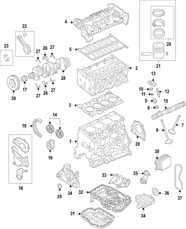 5E117021 - : Oil Cooler for Volkswagen Image