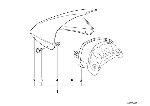35217708764 - Frame and Mounting Parts: Countersunk Screw - M5X20 for BMW-Motorrad Image