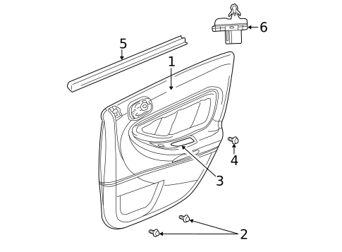 Interior Trim - Front Door for 2002 Dodge Stratus #1