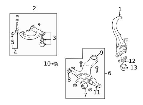 Suspension Components for 2001 Hyundai XG300 #1