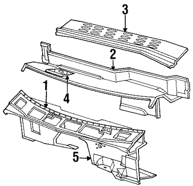 55344557 - Body: Cowl Panel for Mopar Image