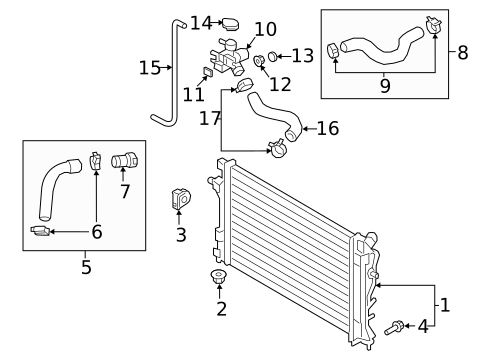 Radiator & Components for 2019 Hyundai Elantra GT #0