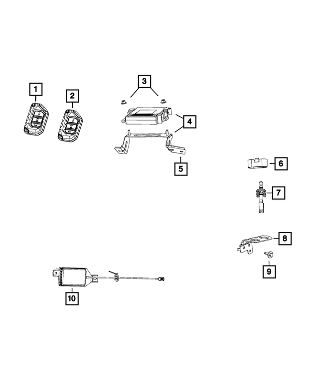 68307134AF - Electrical: Hub Receiver for Mopar Image