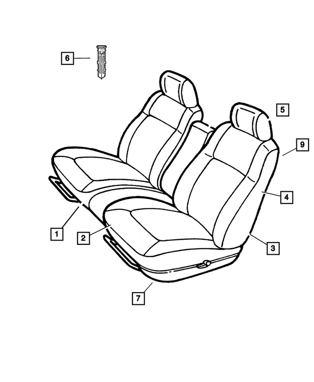 UF891L5AA - Interior Trim: Front Seat Cushion, Right &amp; Left for Mopar Image