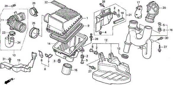 Air Cleaner for 1992 Acura Vigor #0