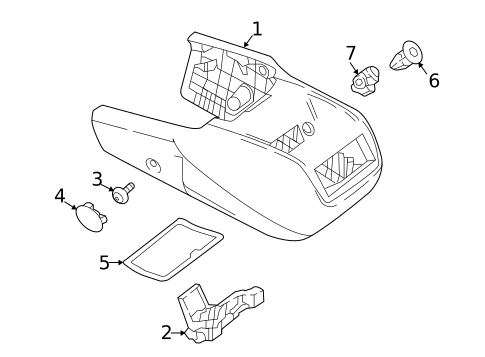 Console for 2023 Mercedes-Benz Metris #0