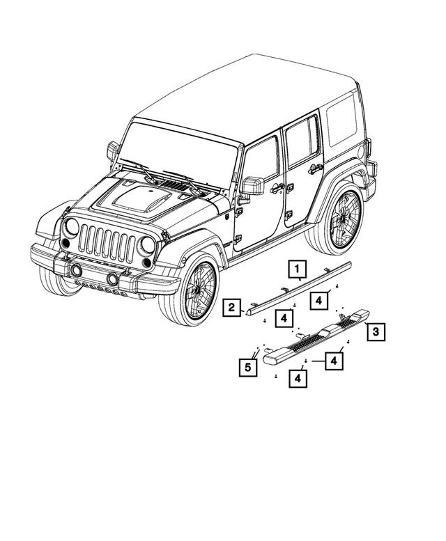 68292911AE - Exterior Ornamentation: Body Side Sill, Left for Mopar Image image
