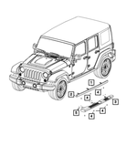 68292911AE - Exterior Ornamentation: Body Side Sill, Left for Jeep: Wrangler Image