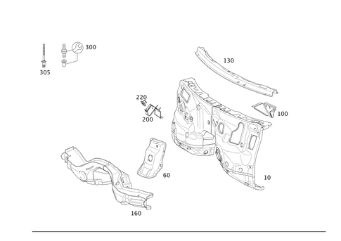 Firewall and Connecting Parts for 2012 Mercedes-Benz E350 #0