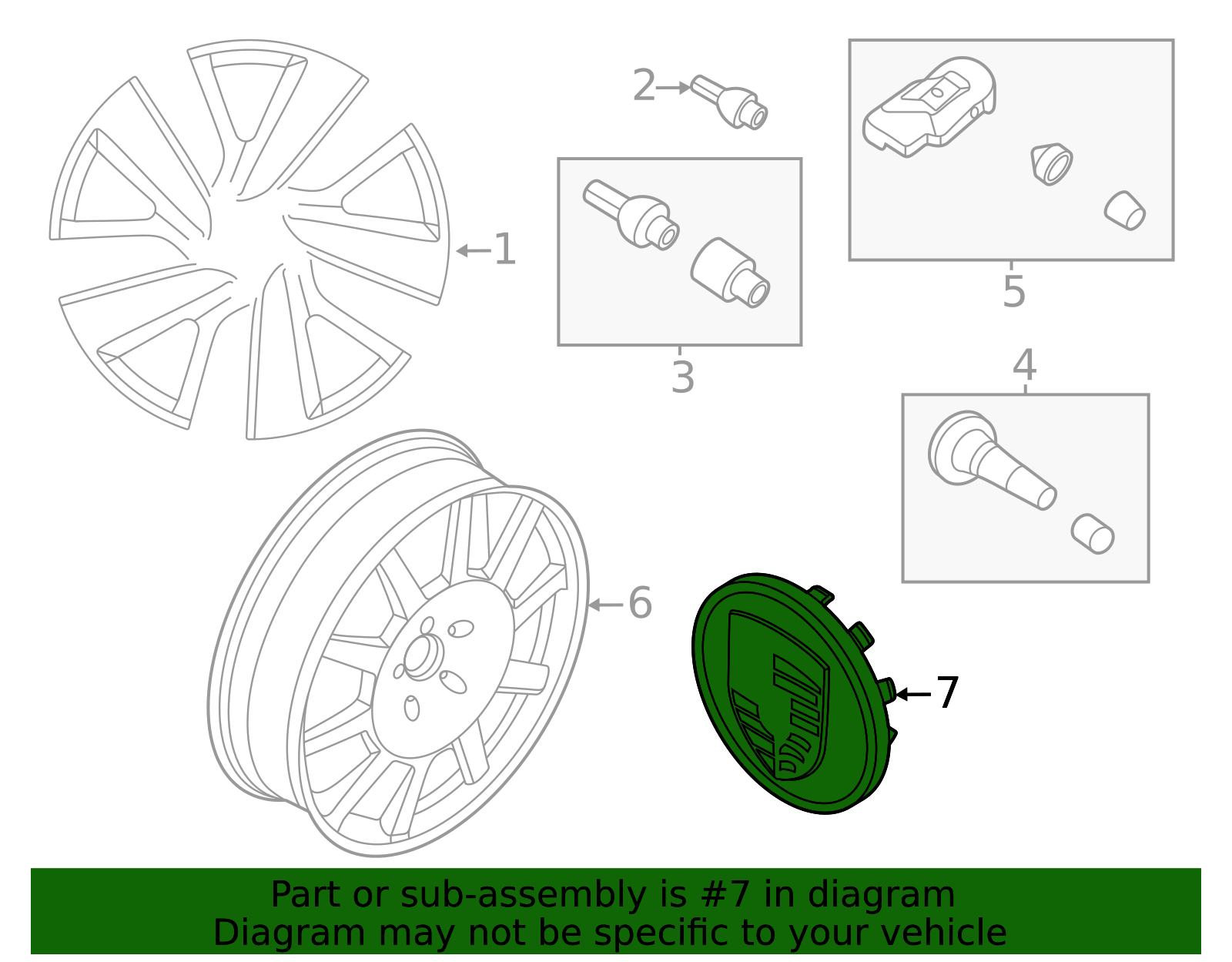 Genuine Porsche 9J1-601-149-A |Center Cap - Matte Black with