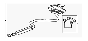 2013-2016 Chevrolet Exhaust Muffler Assembly with Pipe, Flange, Gasket ...