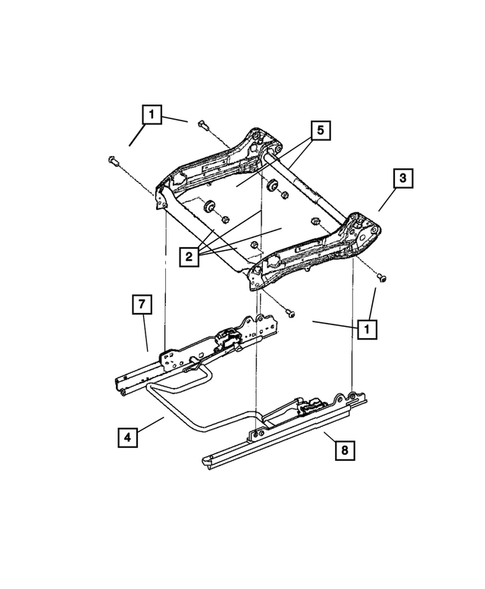 Front Seats - Adjusters, Recliners, Shields and Risers for 2009 Chrysler Aspen #3