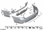 51127475600 - : Bumper Trim Panel, Primed, Rear for BMW Image
