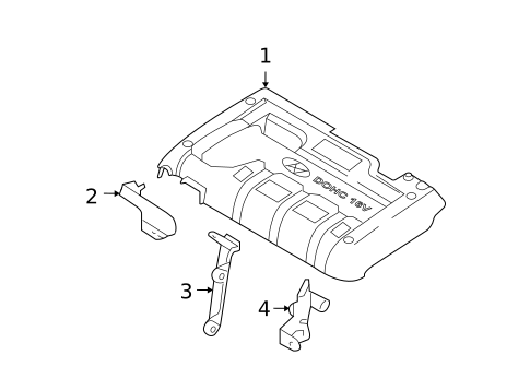 Engine Appearance Cover for 2009 Hyundai Tucson #0