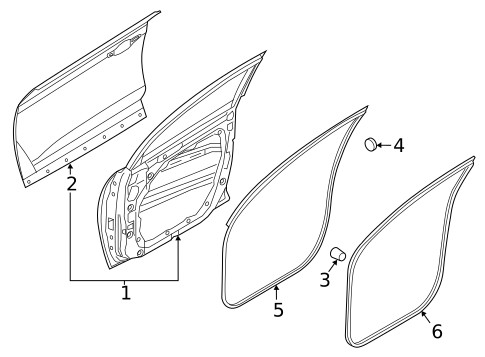 Door & Components for 2017 Hyundai Tucson #0