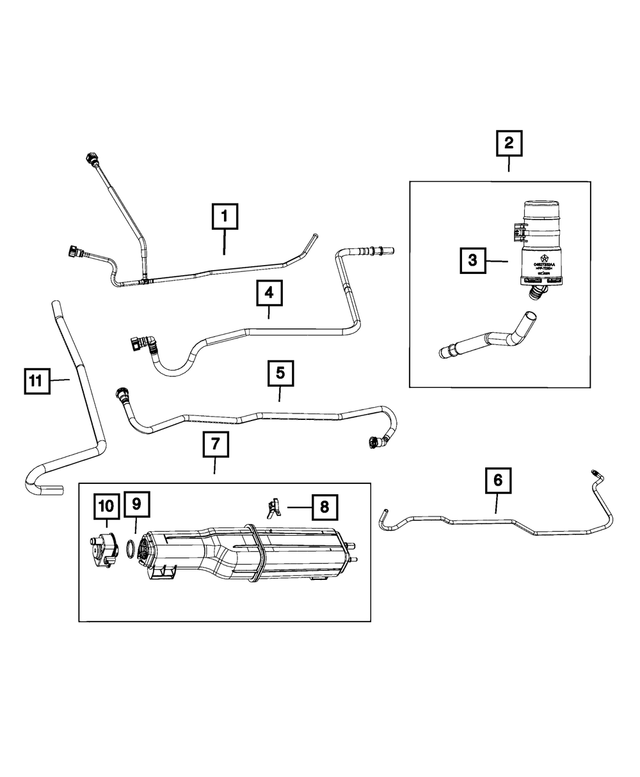 52029907AA - Emission Controls: Purge Hose for Mopar Image
