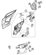 68607262AA - : Door Outside Handle Gasket for Mopar Image