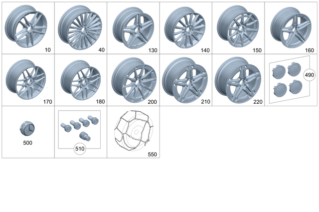1184010600 - Wheels and Accessories: Spoke Wheel for Mercedes-Benz Image