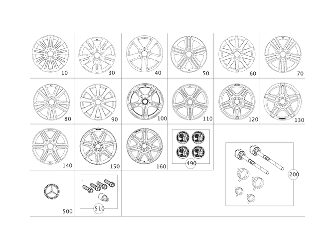 2074011602 - Wheels and Accessories: Disk Wheel for Mercedes-Benz: E550 Image