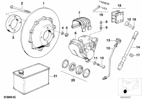 Front Wheel Brake for 1996 BMW-Motorrad R 100 GS Paris-Dakar #0