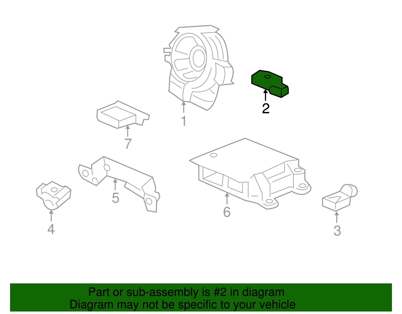 Genuine OEM Acura - Ft Impact Sensor Part# 77930-T2A-A01