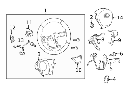 Steering Wheel & Trim for 2015 Scion tC #0