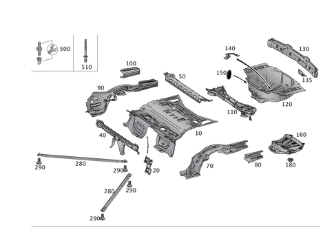 Rear End Floor for 2014 Mercedes-Benz SLK55 AMG #0