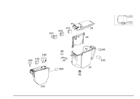 Equipment Compartment and Control Units for 2012 Mercedes-Benz C250 #0