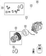 68032119AA - Air Conditioners and Heaters: A/c Compressor Clutch Overhaul Kit for Chrysler: 300, Aspen, Town &amp; Country | Dodge: Challenger, Charger, Durango, Grand Caravan, Ram 1500, Ram 2500, Ram 3500 | Jeep: Commander, Grand Cherokee | Ram: 1500, 2500, 3500 Image