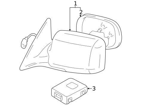 Outside Mirrors for 1999 Lexus ES300 #0