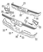 68271594AA - Frame, Bumper and Fascia: Step Bumper for Mopar Image