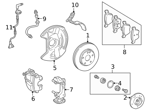 Front Brakes for 2013 Mercedes-Benz CL600 #3