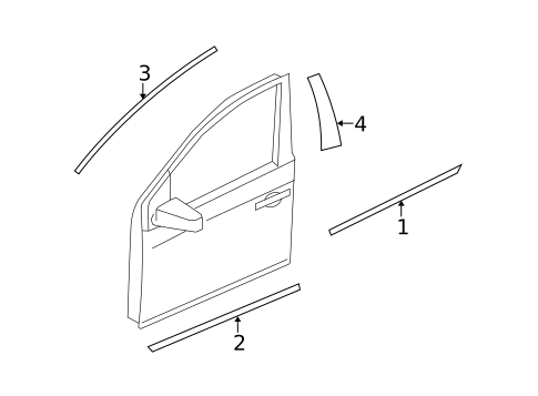 Exterior Trim - Front Door for 2012 Nissan Murano #0