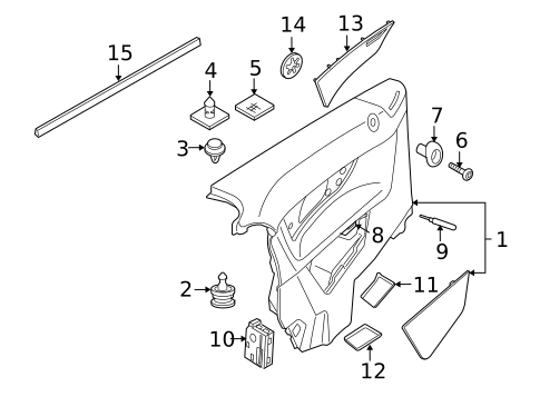Interior Trim - Quarter Panels for 2013 Volvo C70 #0