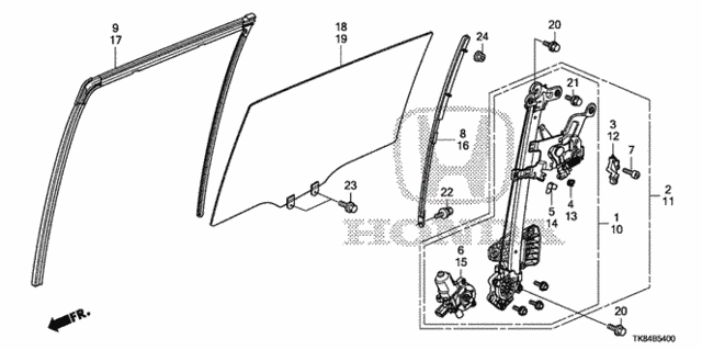 Slide Door Windows  - Regulator for 2015 Honda Odyssey #0