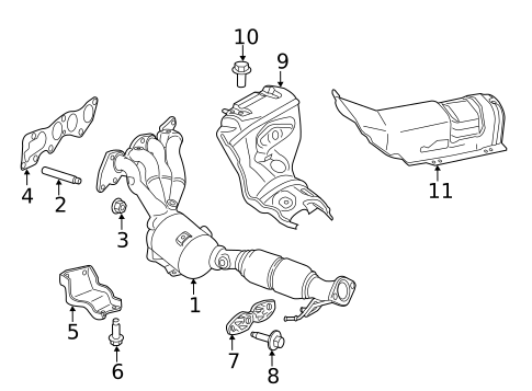 Exhaust Manifold for 2014 Ford Transit Connect #0