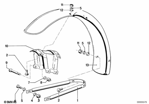 Front Wheel Fender for 1985 BMW-Motorrad R 100 CS #0