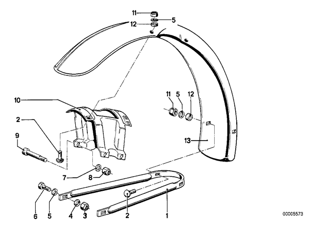 46611234931 - : Mudguard Front Prime Coated for BMW-Motorrad Image