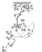 6508720AA - Brakes: Brake Tube Clip for Dodge: Ram 1500, Viper | Jeep: Grand Wagoneer, Wagoneer | Ram: 1500, 1500 Classic, 2500, 3500 | SRT: Viper Image